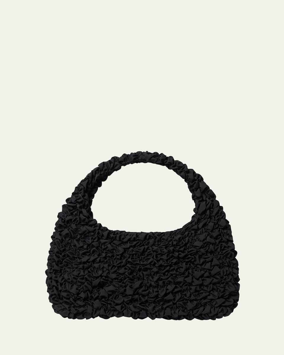 Smocked Fabric Shoulder Bag